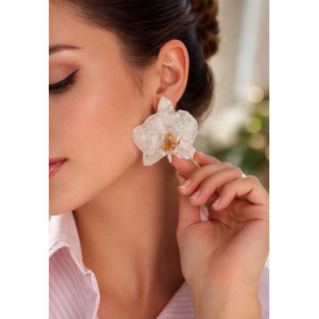 Cercei Statement White Orchid